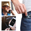 Carregador portátil Gkg para telefone, dispositivo de alimentação compacta com cabos integrados e design leve.