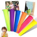 Conjunto de 5 moldes de silicone Ecoberi para fazer picolés, acessórios de pequeno eletrodoméstico para gelo e doces congelados.