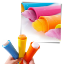 Pack de 5 moules de silicone Ecoberi para fazer picolés e sorvetes, com formatos variados para sobremesas congeladas.