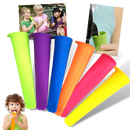 Conjunto de 5 moldes de silicone Ecoberi para fazer picolés, acessórios de pequeno eletrodoméstico para gelo e doces congelados.