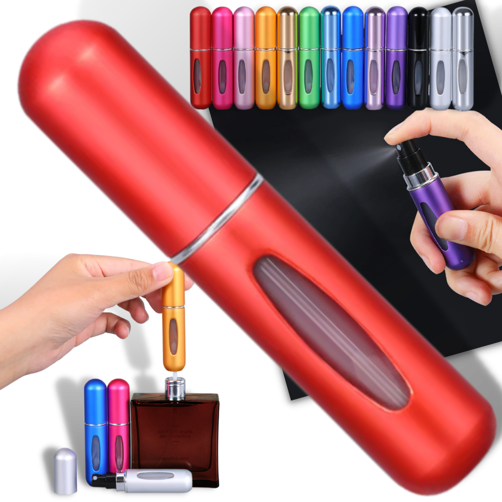 Conjunto de 3 mini frascos de perfume recarregáveis de viagem da Eastjing, compactos e práticos para transporte.