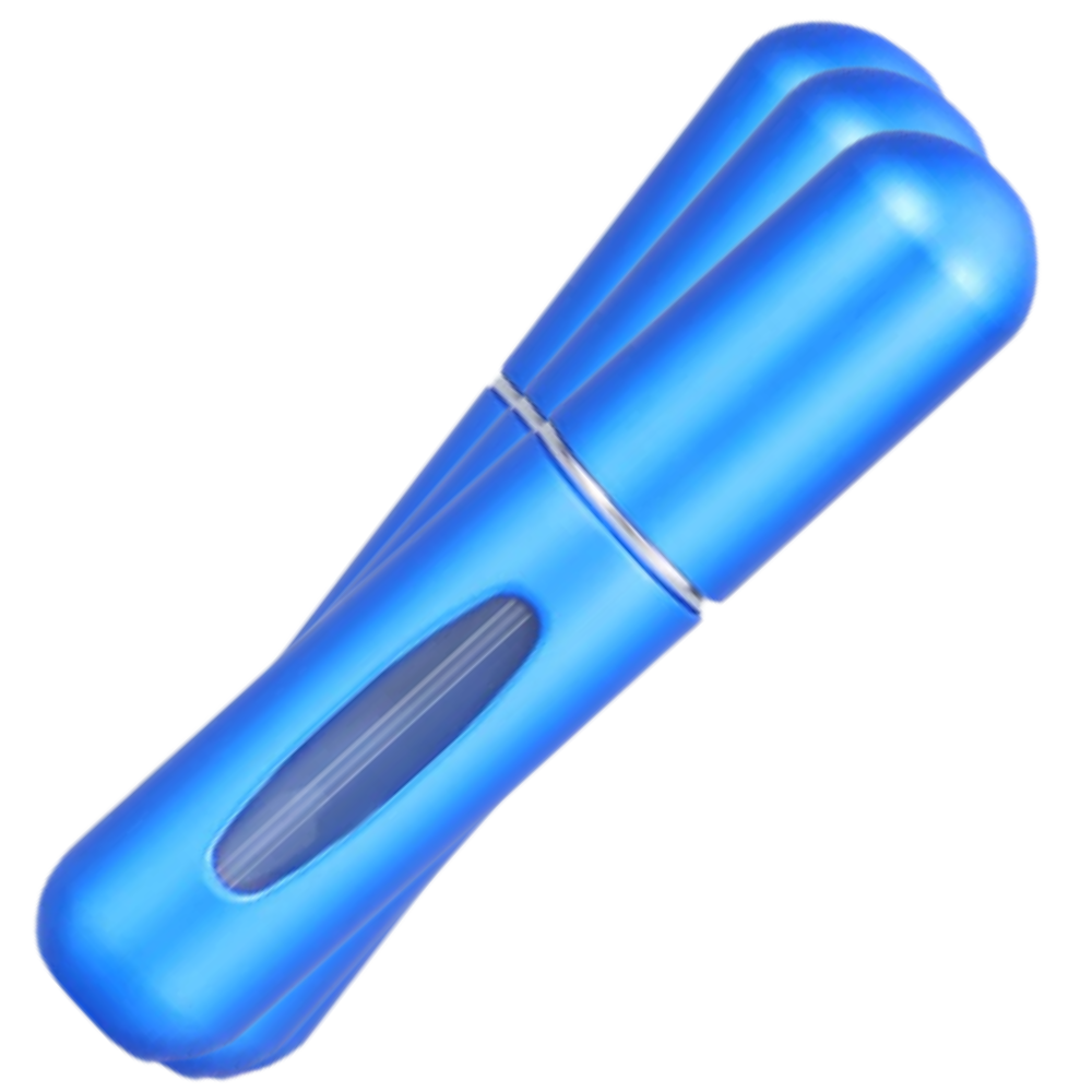 Conjunto de 3 mini frascos de perfume recarregáveis da Eastjing, para viagem, em azul compacto e portátil.