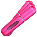 Conjunto de 3 mini frascos de perfume recarregáveis Eastjing para viagem, com tampa rosa e design portátil.