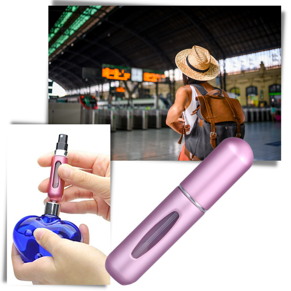 Conjunto de 3 mini frascos de perfume recarregáveis Eastjing, frascos de viagem compactos para transporte fácil e estilo.