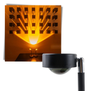 Lâmpada de escritório Toutek com projetor de luz LED colorida ajustável para iluminação criativa e ambiente moderno.