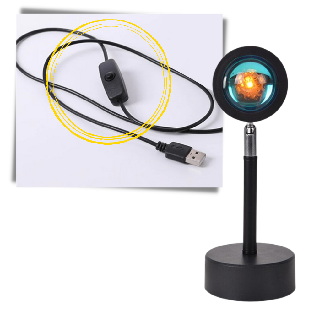 Lâmpada de mesa com projetor de luz colorida LED da Toutek, controle remoto e iluminação vibrante para ambientes.