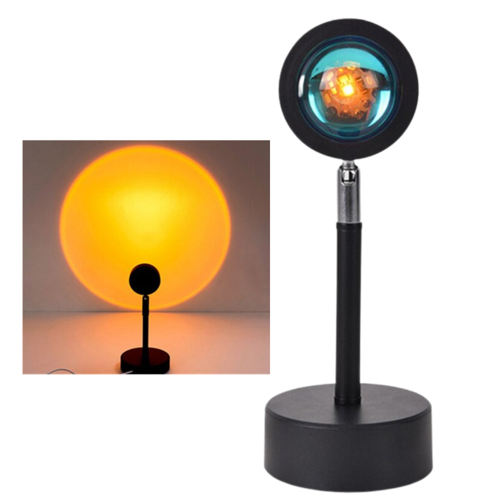 Lâmpada de mesa Toutek com projetor de luz colorida LED, iluminação suave e ambiente aconchegante.