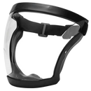 Máscara de proteção Beiyueji, máscara completa transparente para proteção facial, com design ajustado e material leve.