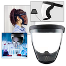 Máscara de proteção Beiyueji com visor transparente, máscara de proteção completa para segurança facial.