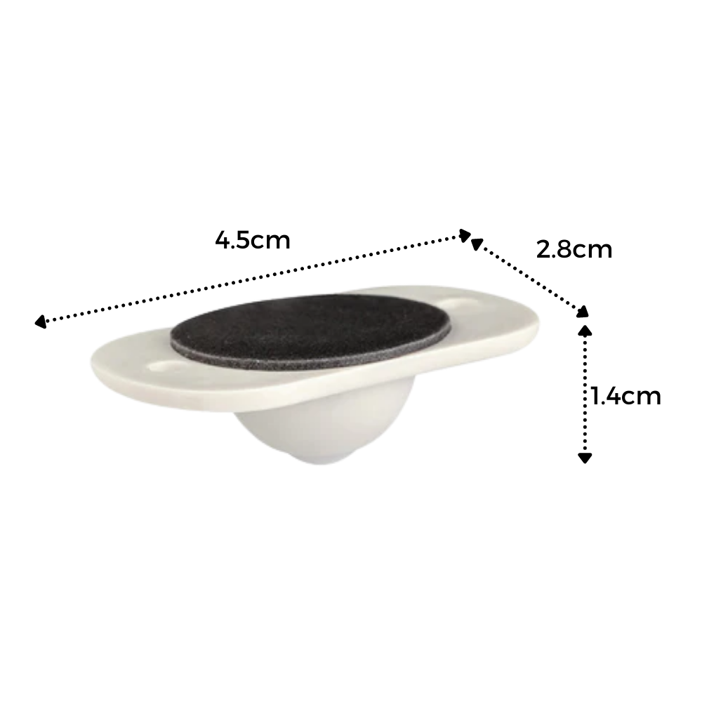 Roda de móvel pivotante adesiva da Decodean para acessórios de eletrodomésticos, com superfície preta e detalhes de fixação.