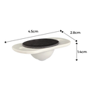 Roda de móvel pivotante adesiva da Decodean para acessórios de eletrodomésticos, com superfície preta e detalhes de fixação.