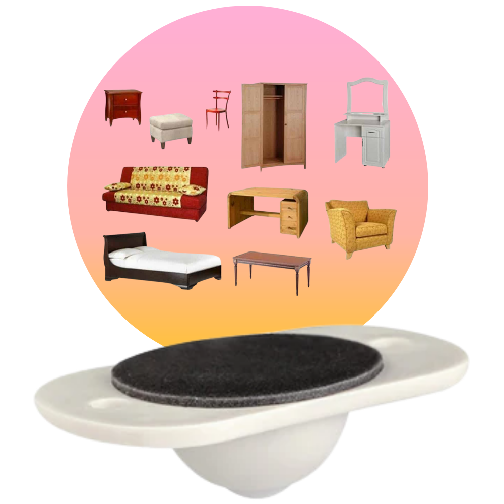 Roda de móvel pivotante adesiva da Decodean, acessório para eletrodomésticos, com roda giratória e base adesiva.