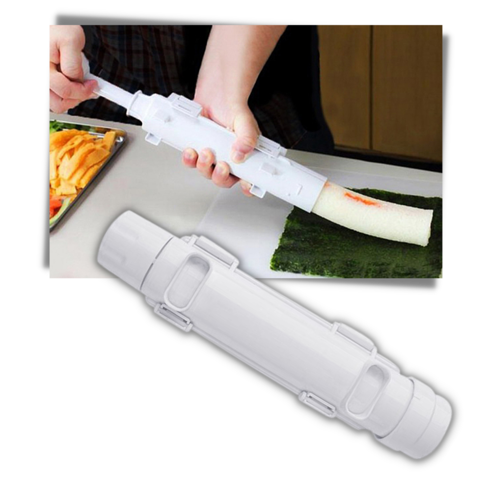 Ferramenta de cozinha Chefoh para fazer sushi rápido, com revestimento antiaderente e design compacto para preparo eficiente.