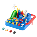 Acessórios para veículos de brinquedo, carrinho mecânico para crianças da marca Apmemiss, com trilho de corrida e detalhes coloridos.