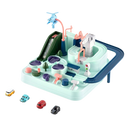 Acessório de brinquedo para veículos de jogo, carrinho mecânico infantil da marca Apmemiss sobre trilho de ferro.
