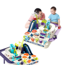 Brinquedo de carro mecânico para crianças, acessório de veículos de jogo da marca Apmemiss, com trilho de corrida colorido.