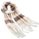 Cachecol de inverno feminino da Oem com estampa xadrez, feito de tecido quente, ideal para proteção contra o frio.
