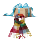 Echarpe de inverno feminina Oem xadrez, tecido aconchegante, ideal para dias frios, com padrão colorido e elegante.