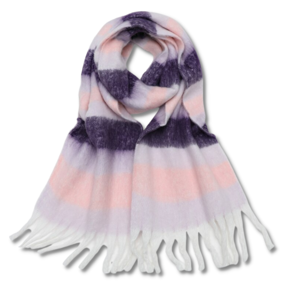 Cachecol de inverno feminino Oem xadrez, acessório quente e confortável para dias frios, com padrão colorido e tecido macio.