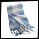 Cachecol feminino de inverno xadrez da Oem, tecido macio e quente, ideal para dias frios, com padrão xadrez vibrante.