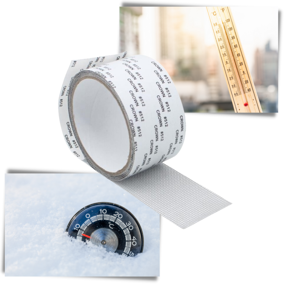 Fita de reparo para telas de proteção contra insetos, resistente ao calor, marca Genérica, ideal para consertar redes e telas.