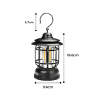 Lanterna de camping retrô à LED da Versear, iluminação portátil para atividades ao ar livre e aventura em camping.