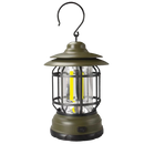 Lanterna de camping retrô à LED verde da Versear, ideal para atividades de camping e caminhada ao ar livre.