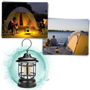Lanterna de camping retro à LED à prova d água da marca Versear, ideal para atividades de camping e aventura ao ar livre.