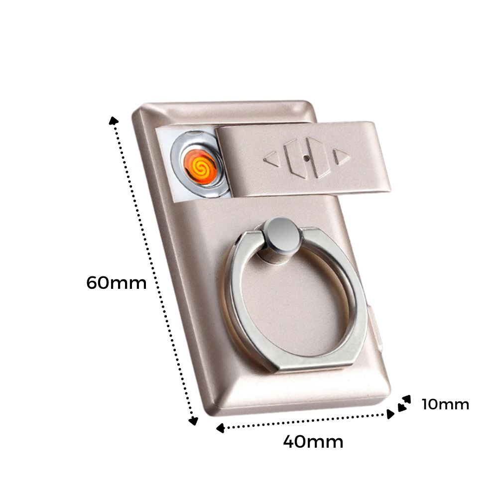 Anel de telefone com isqueiro Jettingbuy, acessório de telefonia com design compacto e funcionalidade integrada.