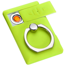 Anel de telefone com isqueiro Jettingbuy na cor verde, com design compacto e funcional para uso em dispositivos móveis.