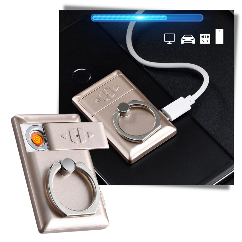 Anel de telefone Jettingbuy com isqueiro integrado, design inteligente, ideal para telefonia e acessórios tecnológicos.
