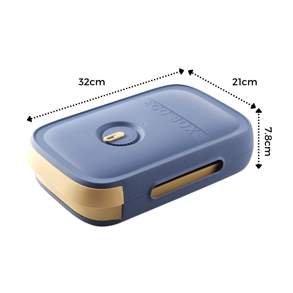 Caixa de armazenamento de ovos com divisórias, feita por Luokeji, ideal para organizar ovos no refrigerador.