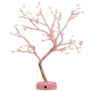 Lâmpada decorativa em forma de rosa artificial da Sunnimix, com detalhes delicados de flores e folhagem.