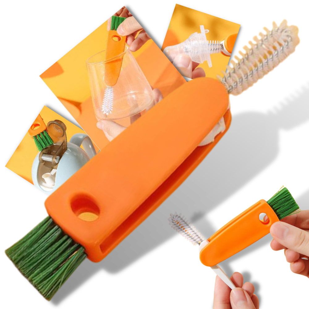 Escova de limpeza de garrafas Yugaoo com cerdas rotativas para higienizar garrafas de forma eficiente e prática.