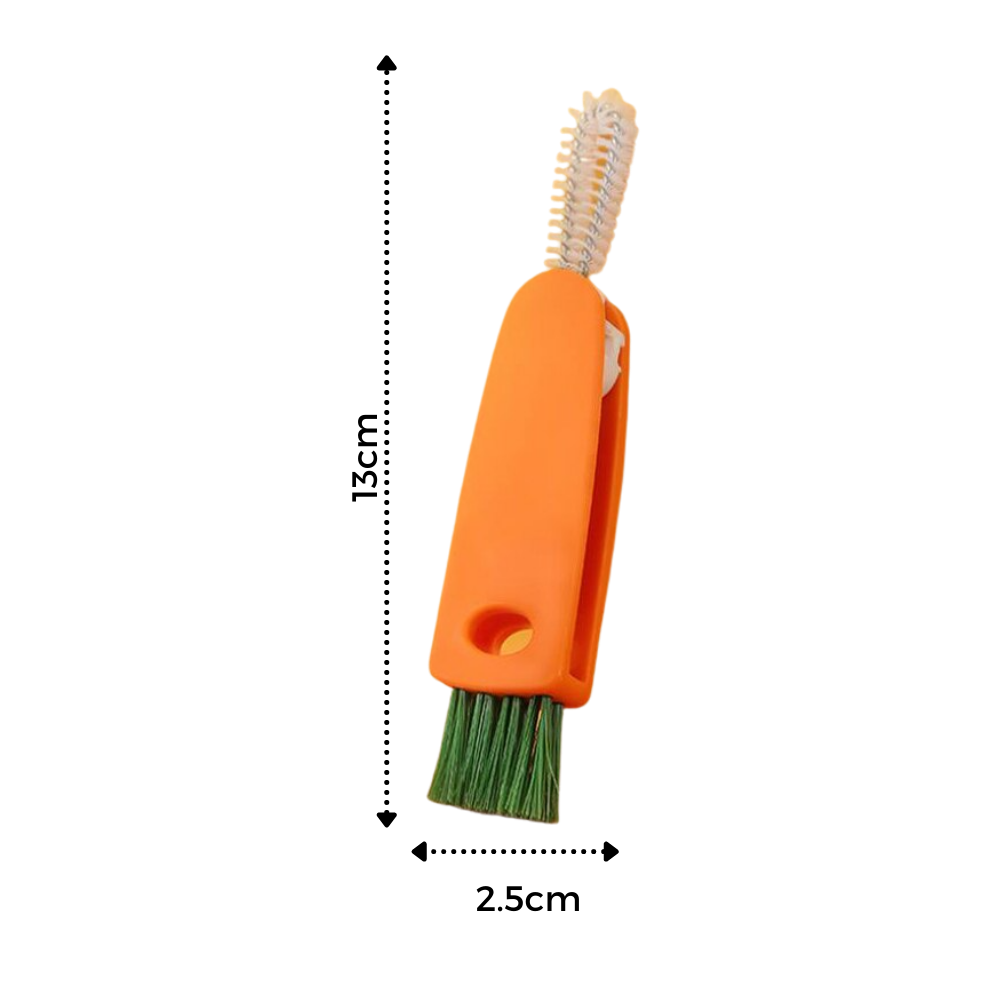 Escova de limpeza de garrafas Yugaoo, com cerdas duráveis e design rotativo para limpeza eficiente de garrafas e utensílios domésticos.