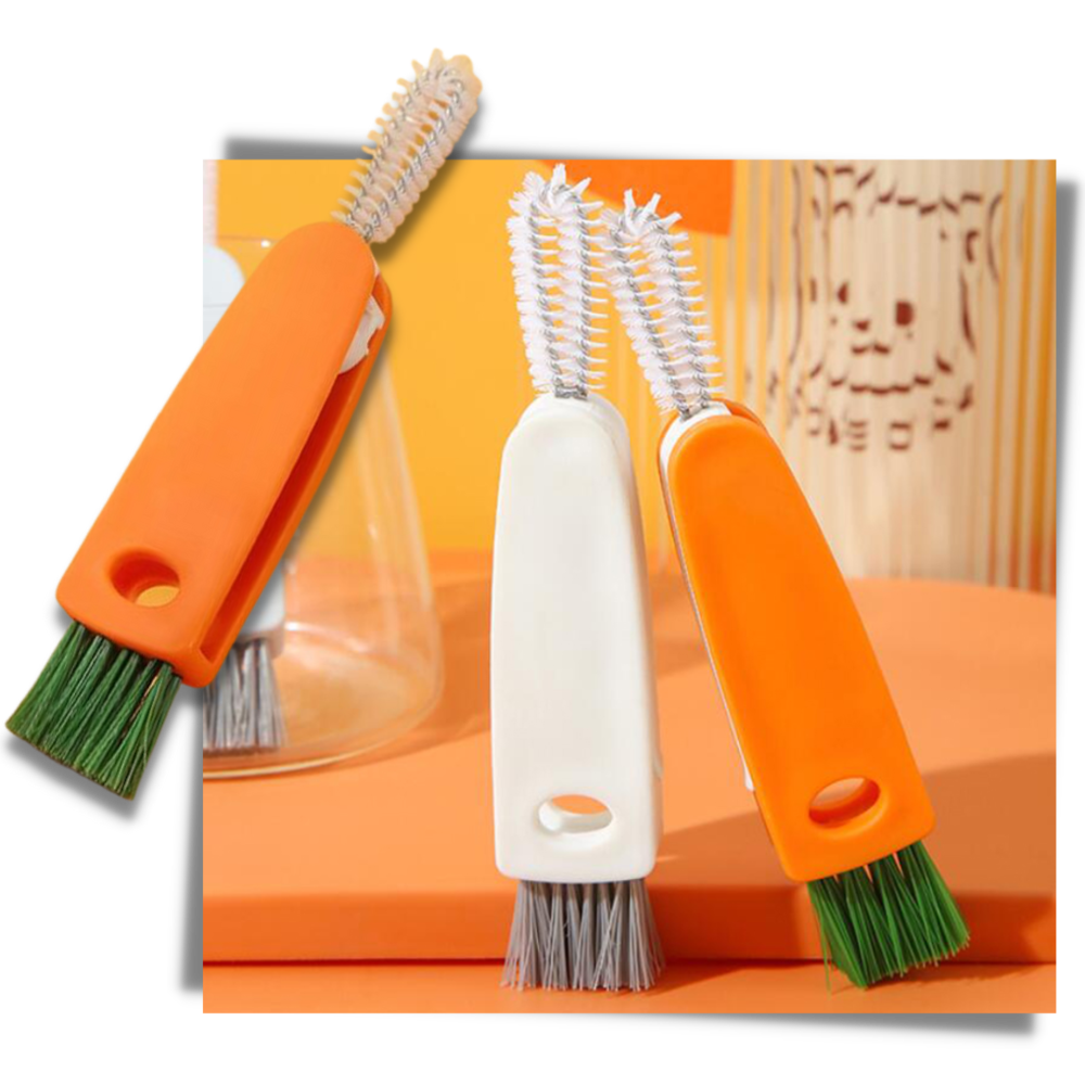 Escova de limpeza de garrafas Yugaoo, durável e rotativa, ideal para limpeza doméstica de garrafas e utensílios.