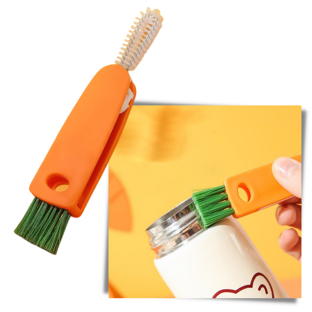 Escova de limpeza para garrafas Yugaoo, ferramenta de limpeza doméstica, com cerdas rotativas para remoção eficiente de sujeira.