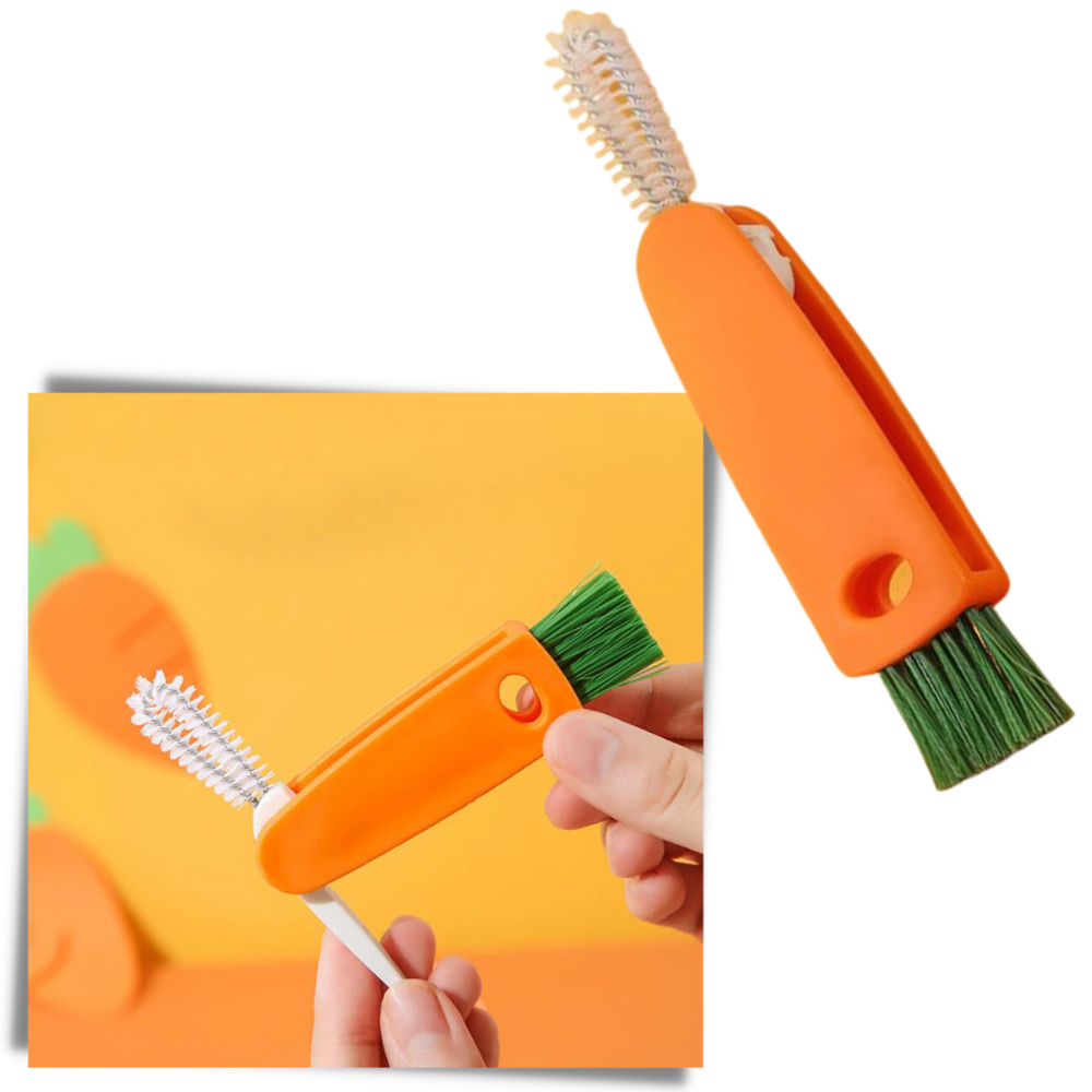Escova de limpeza de garrafas multifuncional Yugaoo com cerdas rotativas para facilitar a limpeza doméstica.