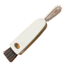 Escova de limpeza para garrafas Yugaoo branca com cerdas rotativas para limpeza eficiente de utensílios domésticos.