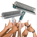 Escova rotativa da Ettore para limpeza de pisos, ideal para limpadores de pisos e vaporizadores, com cerdas giratórias.
