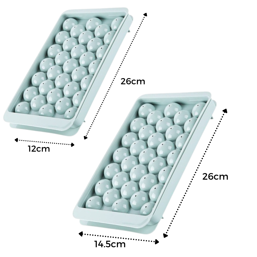 Conjunto de moldes de silicone para gelo redondo da Rikastua, com 27 formas de gelo em silicone para bebidas e drinks.