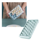 Conjunto de moldes de silicone para gelo em formato redondo, da marca Rikastua, com oito unidades para bebidas geladas.