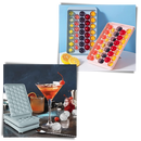 Conjunto de moldes de silicone para gelo em forma de círculos da Rikastua, ideal para fazer gelo redondo em utensílios de cozinha.
