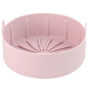 Poêle de silicone reutilizável para fritadeira a ar, material de cozinha e confeitaria, na cor rosa, ideal para preparar alimentos.
