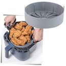 Poêle de silicone reutilizável para fritadeira a ar, utensílio de cozinha e confeitaria resistente ao calor.