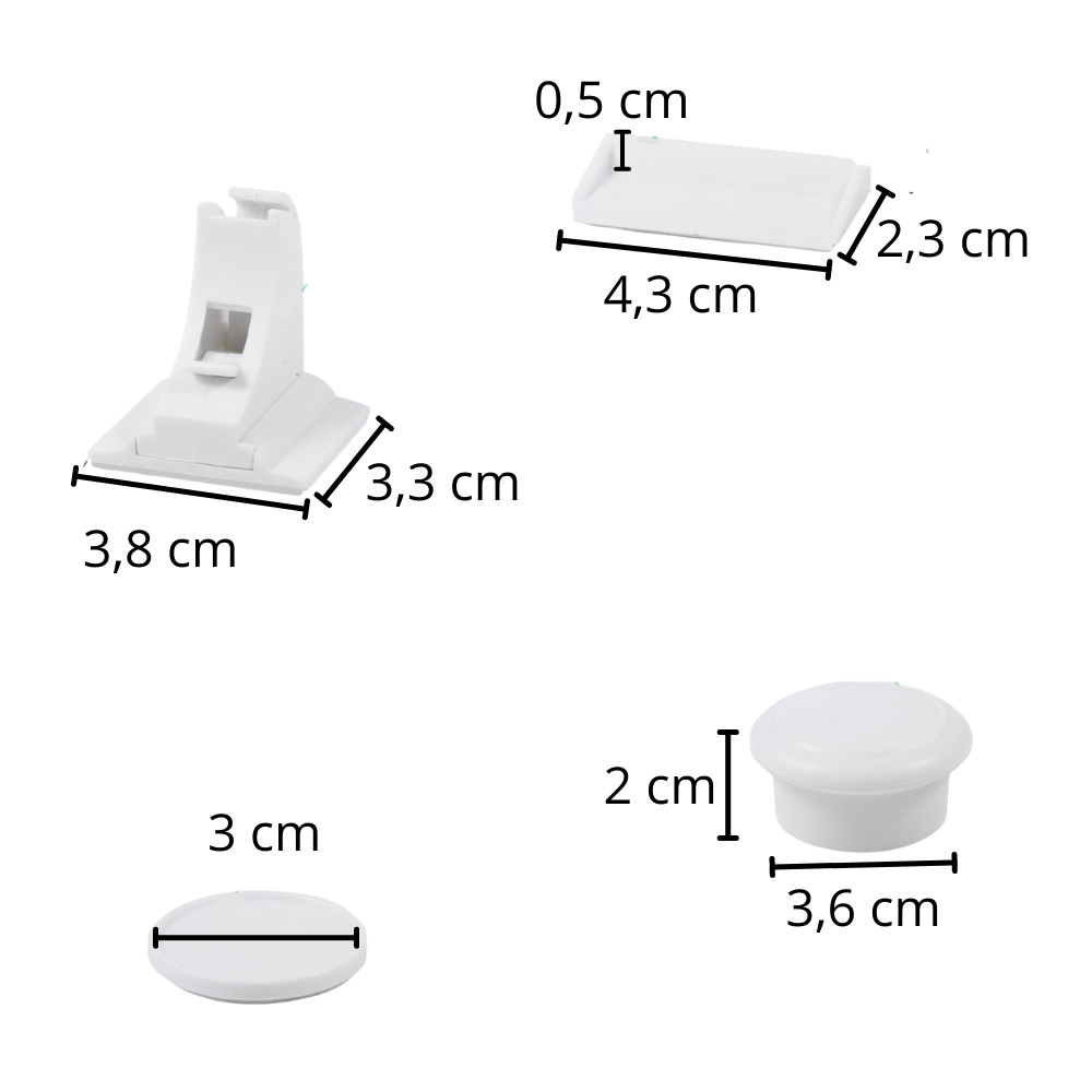 Conjunto de 4 fechaduras magnéticas para armários, segurança infantil, acessório de segurança para bebês da marca Mafanikio.