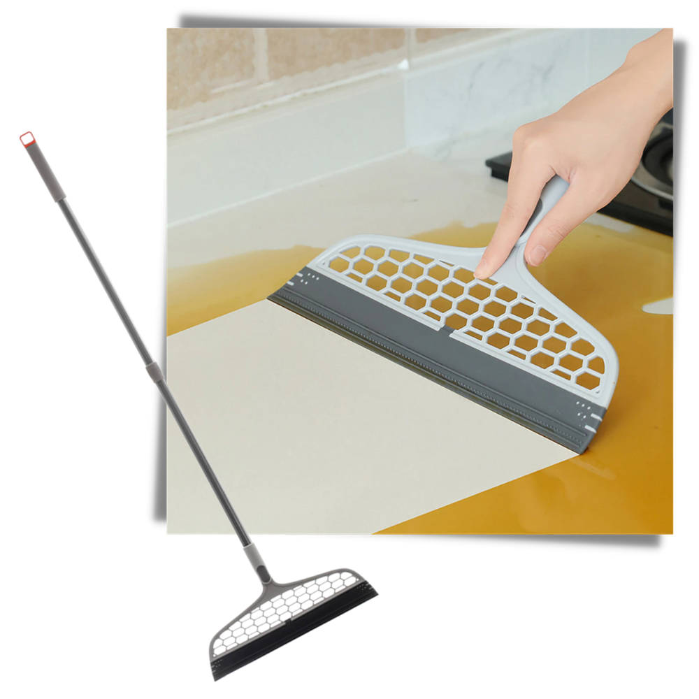Escova de silicone multi-superfície Smrinog para limpeza doméstica, eficiente na remoção de sujeira em várias superfícies.