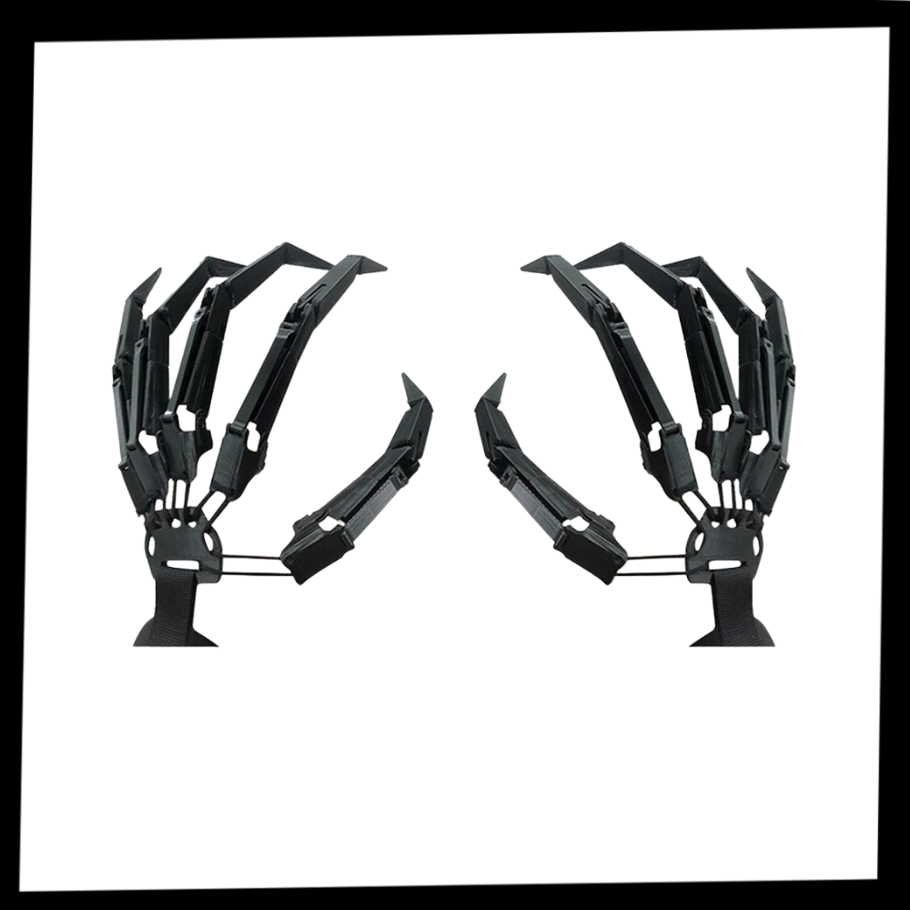 Luvas de esqueleto da Universal, acessório de fantasia para mãos com detalhes assustadores e estilo de esqueleto.