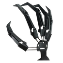 Luvas de esqueleto pretas da Universal, acessório de fantasia para mãos com detalhes de ossos em estilo assustador.