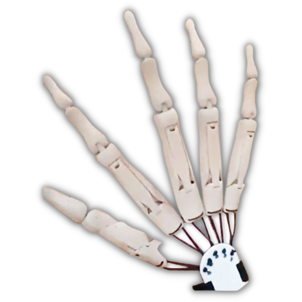 Luvas de esqueleto brancas da Universal, acessório de fantasia para mãos com detalhes assustadores e estilo de esqueleto.